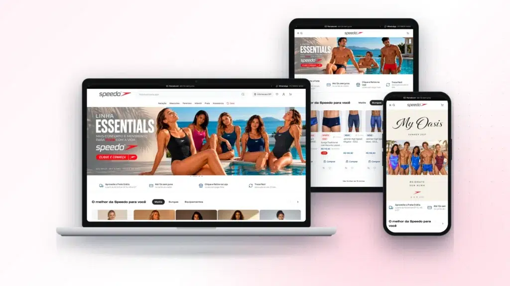 Nova loja headless da Speedo, desenvolvida pela Imediata Design sobre VTEX